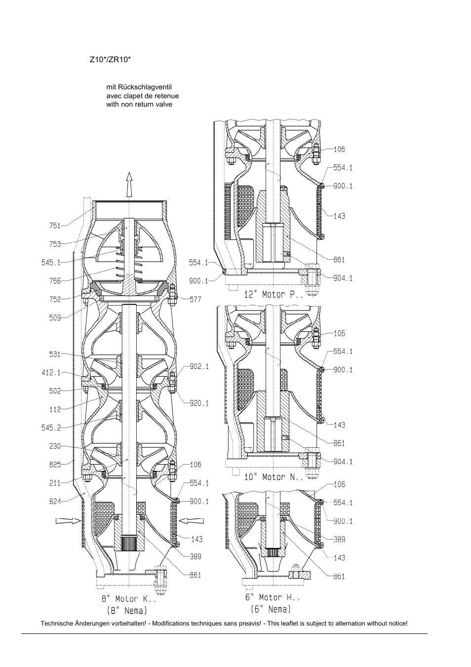 Xylem Z8 ZR8 Z10 ZR10 Z12 ZR12 User Manual | Page 78 / 88