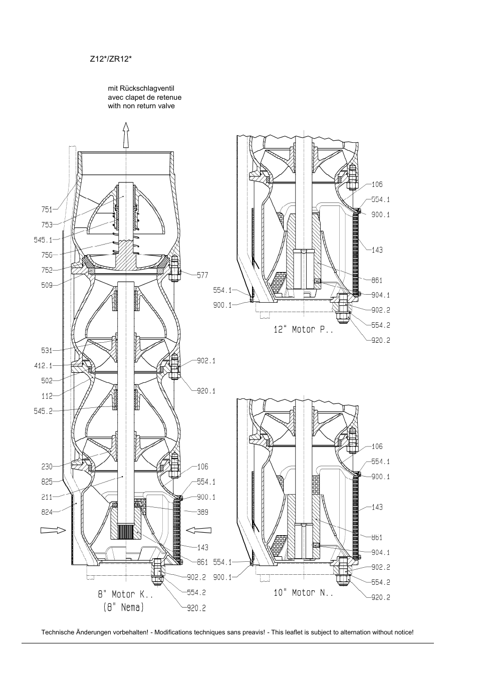 Xylem Z8 ZR8 Z10 ZR10 Z12 ZR12 User Manual | Page 82 / 88