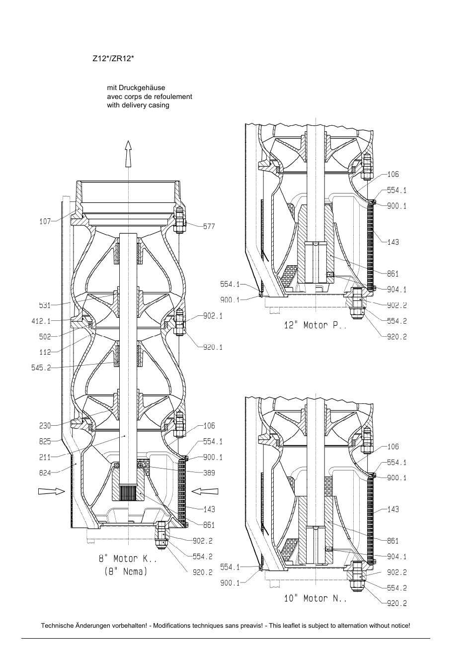 Xylem Z8 ZR8 Z10 ZR10 Z12 ZR12 User Manual | Page 84 / 88
