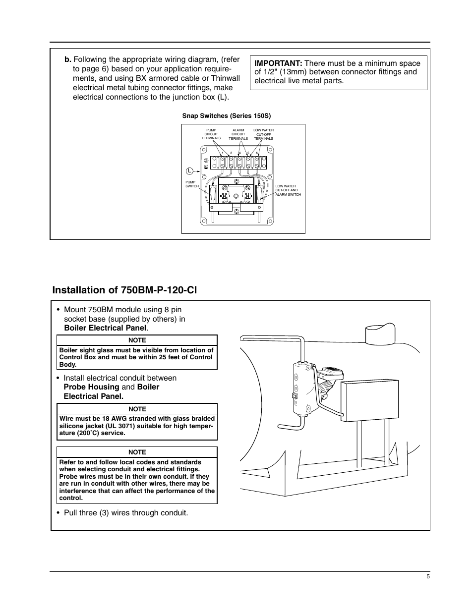 Xylem MM 221G Models 157S RBP MD Low Water Cut-Offs/Pump Controllers User Manual | Page 5 / 8