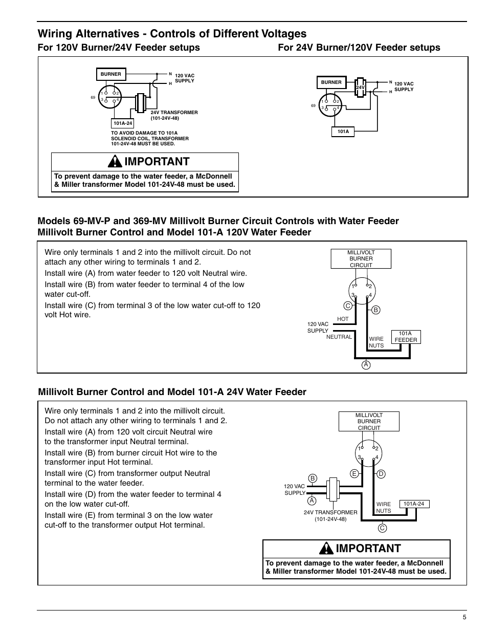Important | Xylem MM 226C Series 69 Low Water Cut-Offs For Steam Boilers User Manual | Page 5 / 8