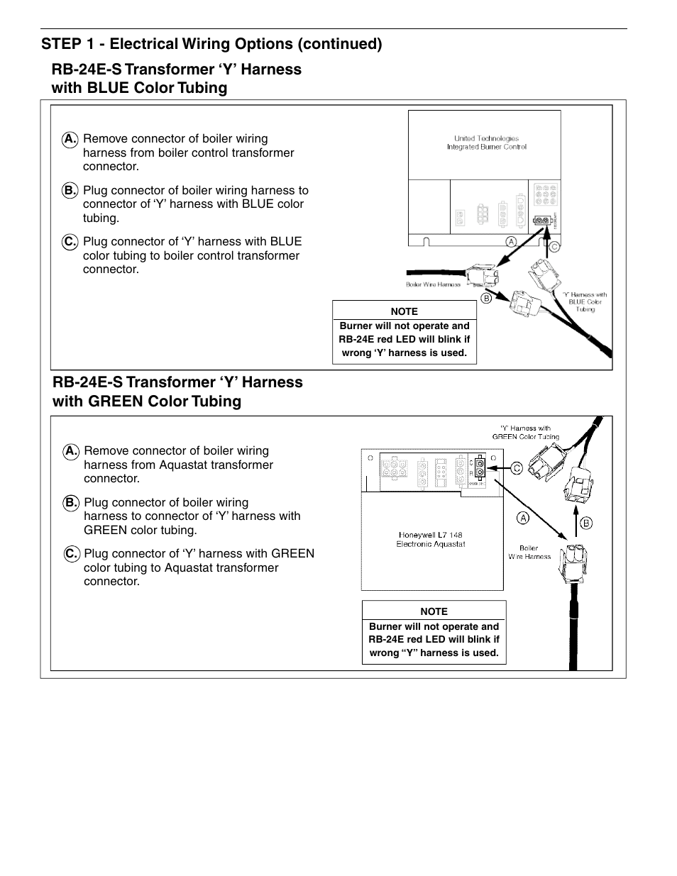 Step 1 - electrical wiring options (continued) | Xylem MM 277G Model RB-24E-S , Model RB-24E-A , Model RB-24E-L , Conductance Type LowWater Cut-Off User Manual | Page 4 / 8