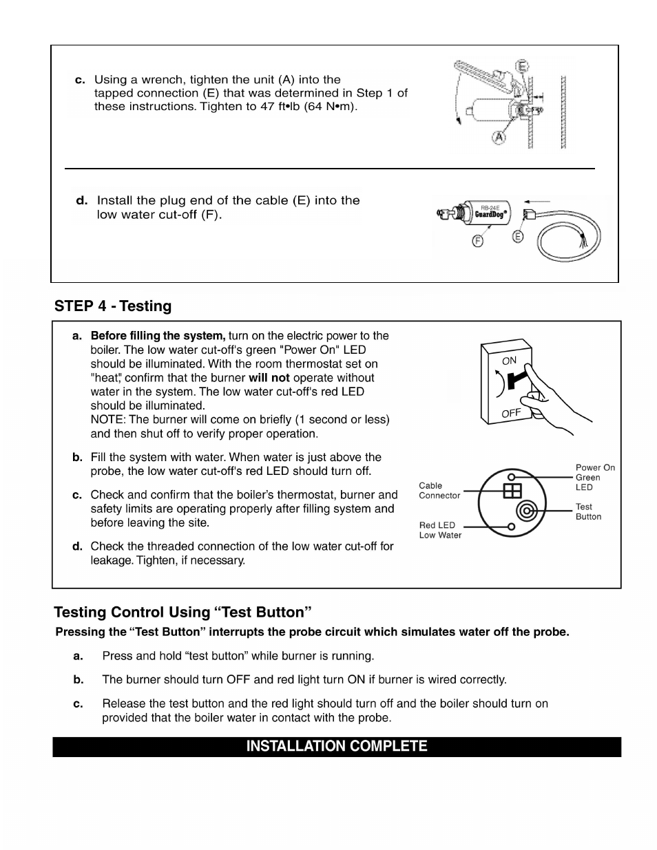 Xylem MM 277G Model RB-24E-S , Model RB-24E-A , Model RB-24E-L , Conductance Type LowWater Cut-Off User Manual | Page 7 / 8