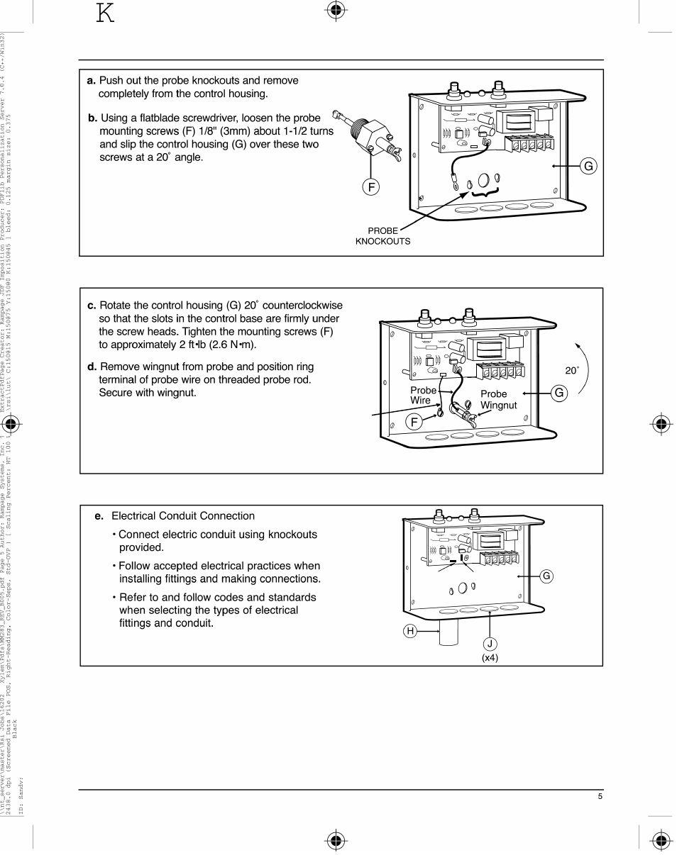 Xylem MM 283D Guard Dog Series 751P and Series 752P Probe Type Low Water Cut-Off User Manual | Page 5 / 8