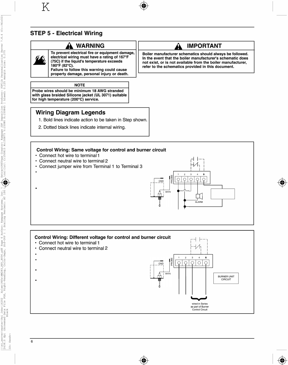 Xylem MM 283D Guard Dog Series 751P and Series 752P Probe Type Low Water Cut-Off User Manual | Page 6 / 8
