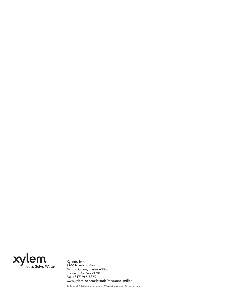 Xylem MM 286B Series 1575 – Low Water Cut-Off/Pump Controller User Manual | Page 12 / 12