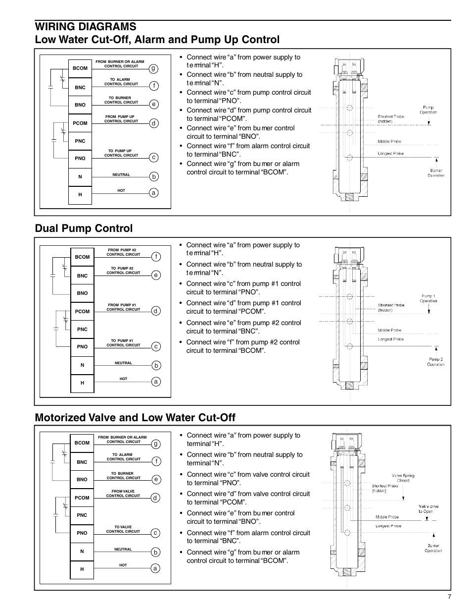 Dual pump control, Motorized valve and low water cut-off | Xylem MM 286B Series 1575 – Low Water Cut-Off/Pump Controller User Manual | Page 7 / 12