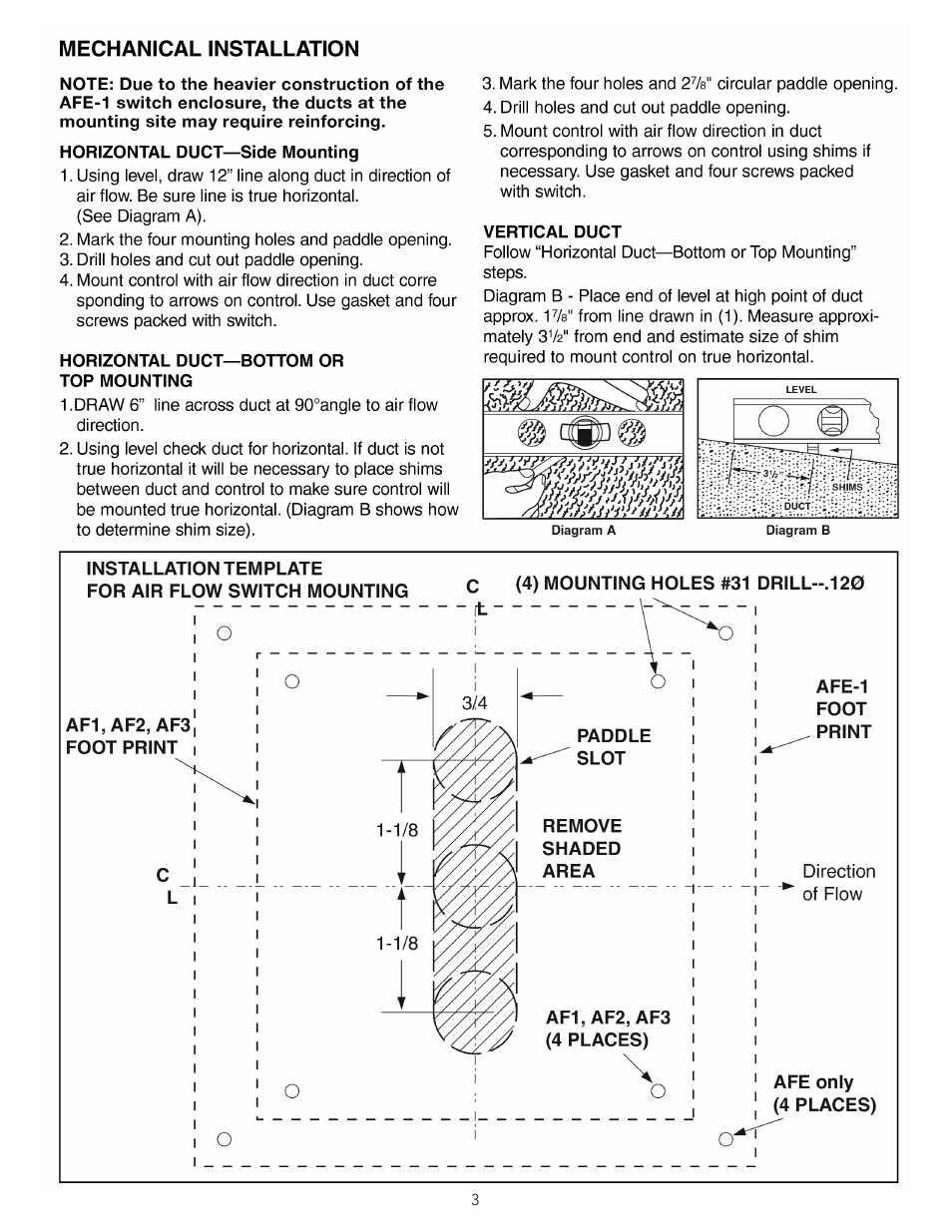 Xylem MM 605E Air Flow Switches User Manual | Page 3 / 4