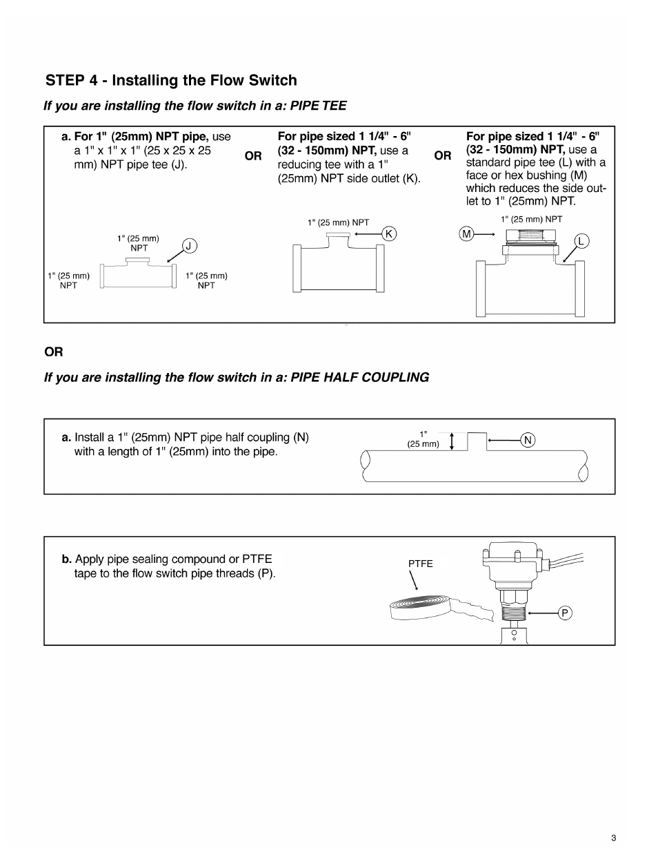 Xylem MM 611C Model FS8-WG-SL Flow Switch User Manual | Page 3 / 8