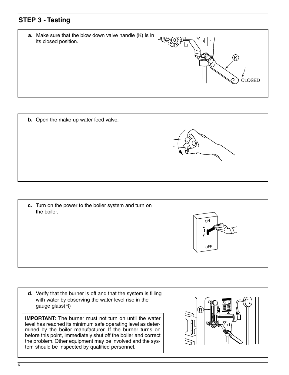 Step 3 - testing | Xylem MM 702E Series 14-B Ball Type Blow Down Valve User Manual | Page 6 / 8