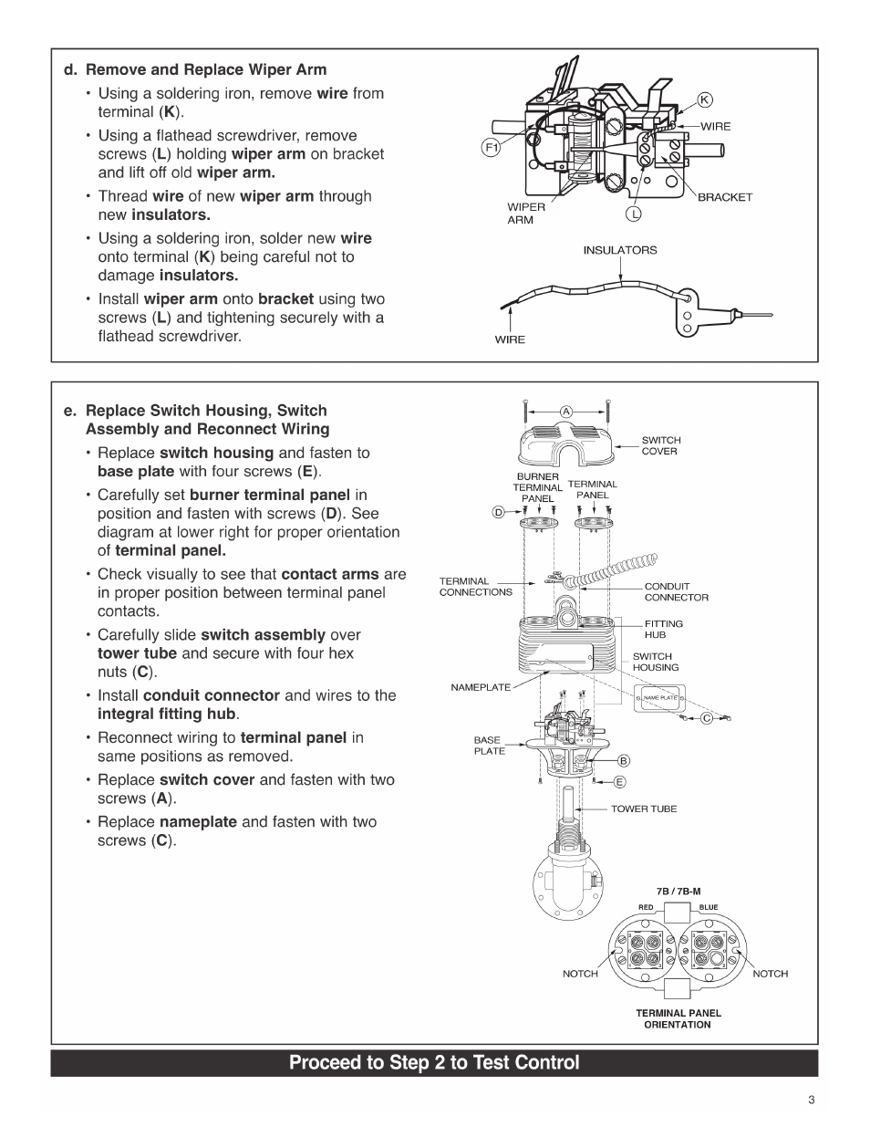 Xylem MM 709B Replacement Slide Wire Resistor and Wiper Arm 7B-1R For Installation on 7B or 7B-M Switch Assemblies User Manual | Page 3 / 4