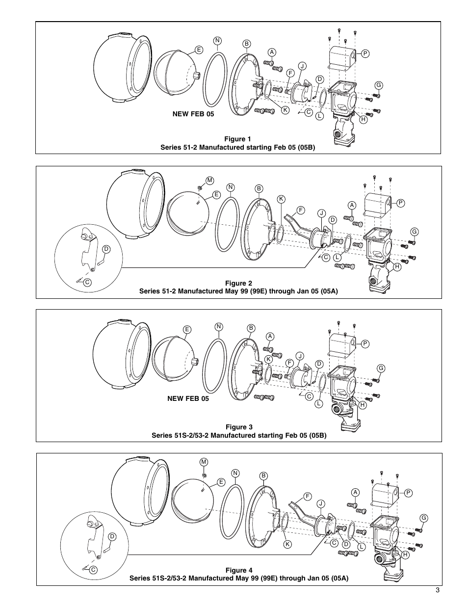Xylem MM 712C Series 51/51 S/53 Replacement Float and Large Bellows Assembly User Manual | Page 3 / 4