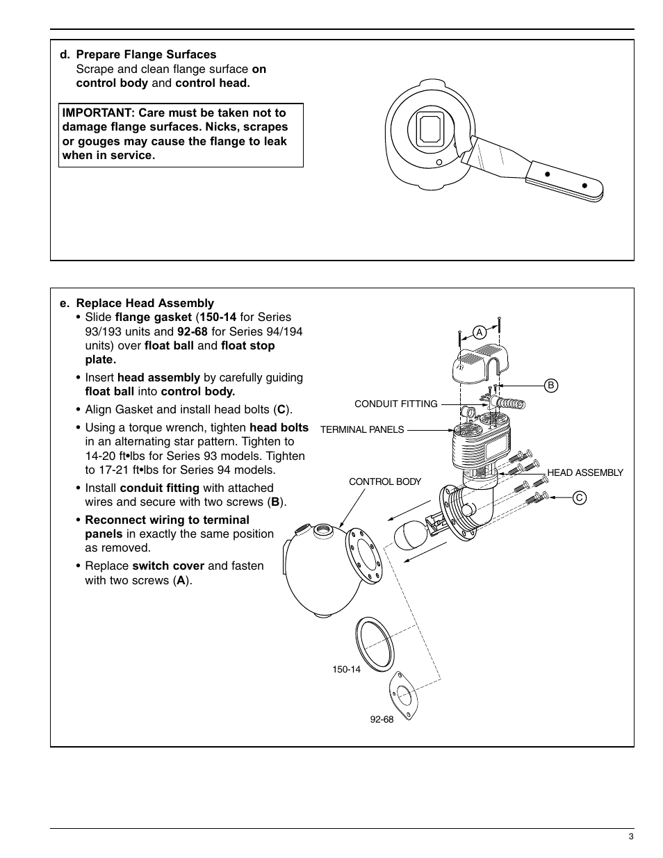 Xylem MM 713B Series 93/193 and 94/194 Replacement Floats User Manual | Page 3 / 4