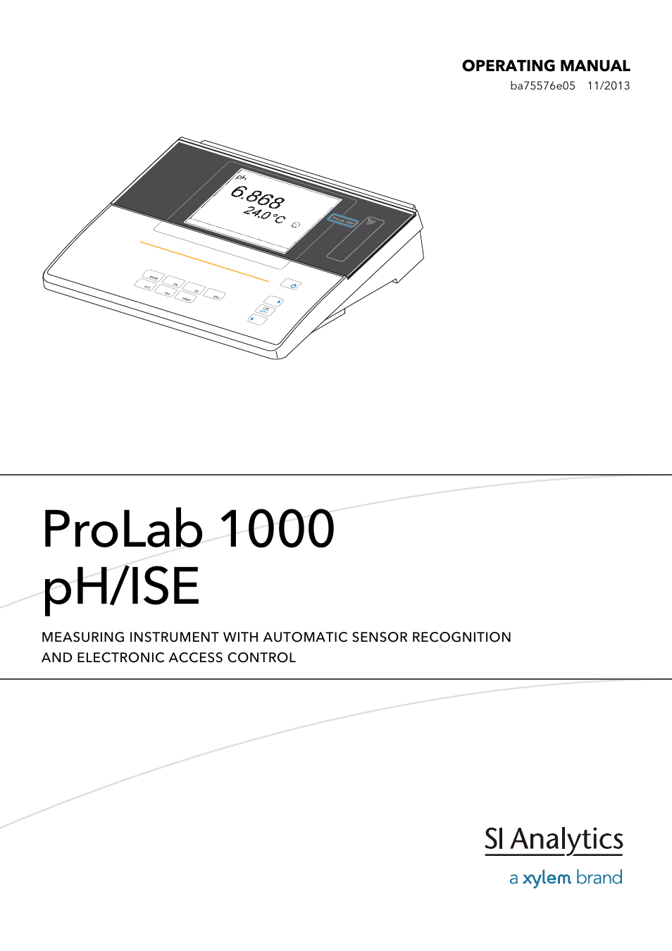 Xylem ProLab 1000 User Manual | 104 pages