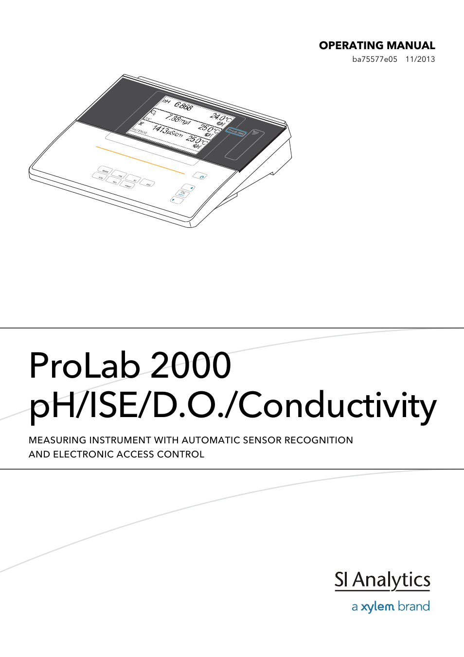 Xylem ProLab 2000 User Manual | 128 pages