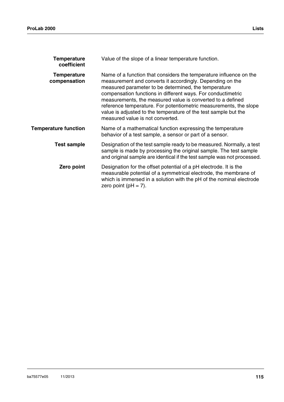 Xylem ProLab 2000 User Manual | Page 115 / 128