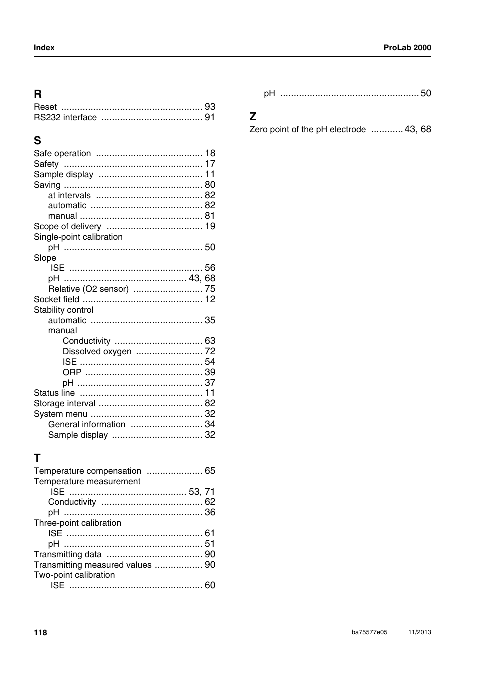 Xylem ProLab 2000 User Manual | Page 118 / 128