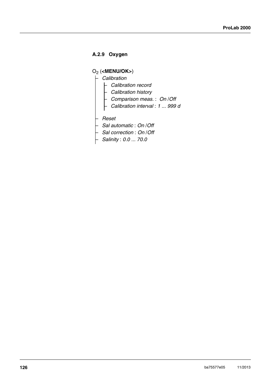 A.2.9 oxygen, A.2.9, Oxygen | Xylem ProLab 2000 User Manual | Page 126 / 128