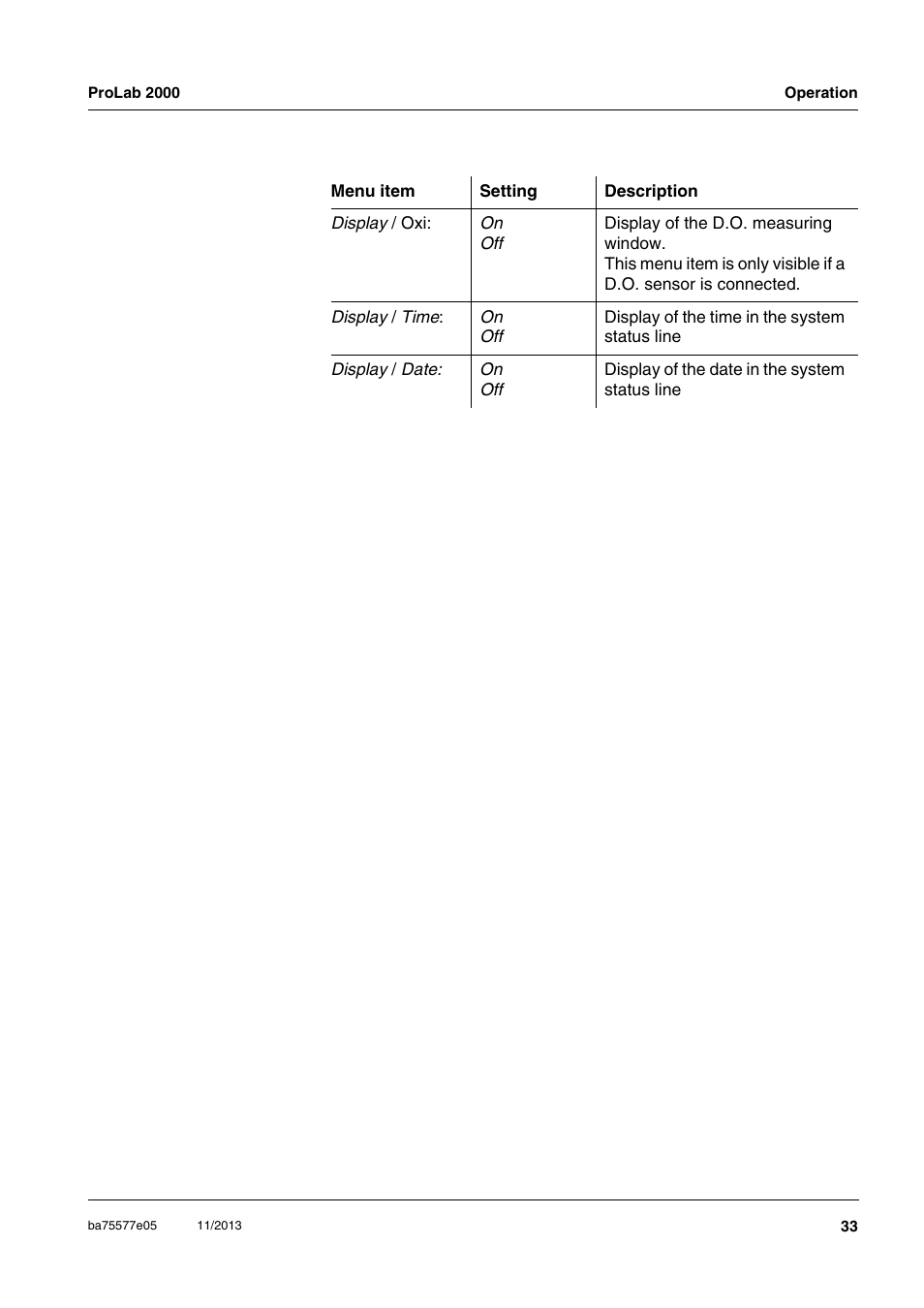 Xylem ProLab 2000 User Manual | Page 33 / 128