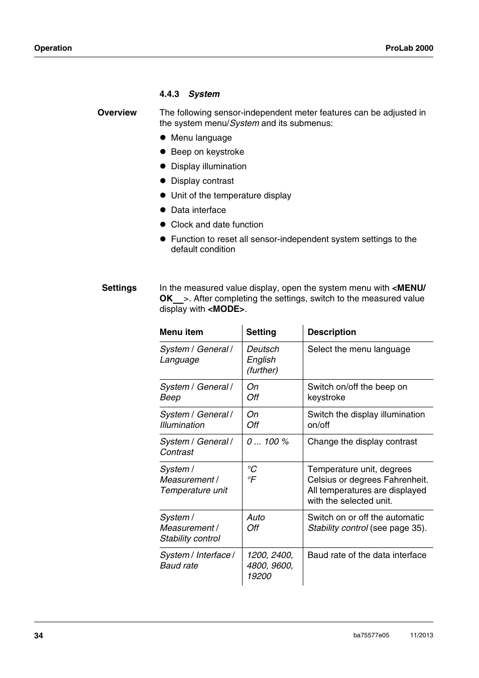 3 system | Xylem ProLab 2000 User Manual | Page 34 / 128