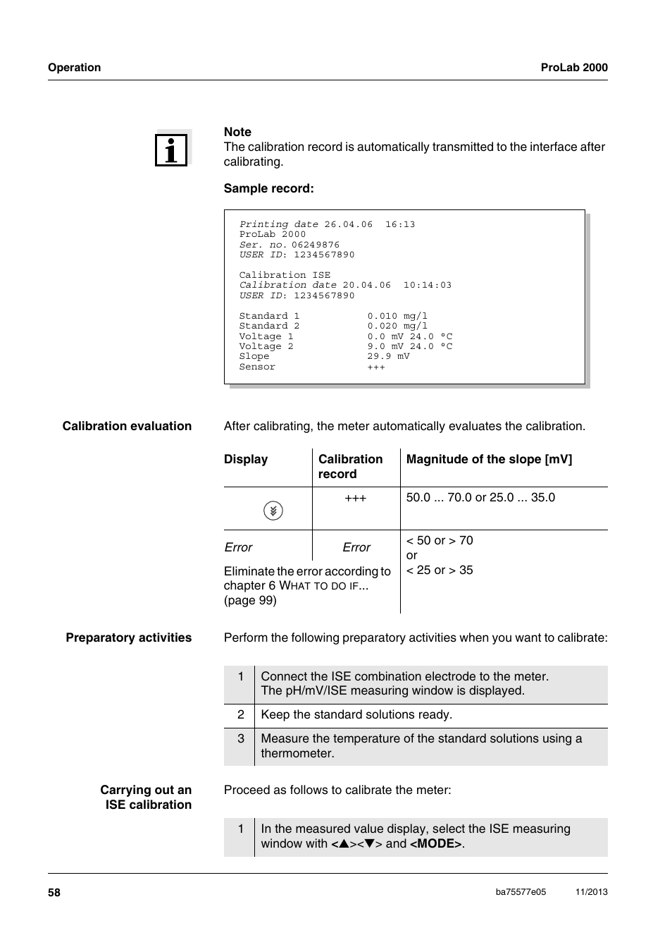 Xylem ProLab 2000 User Manual | Page 58 / 128