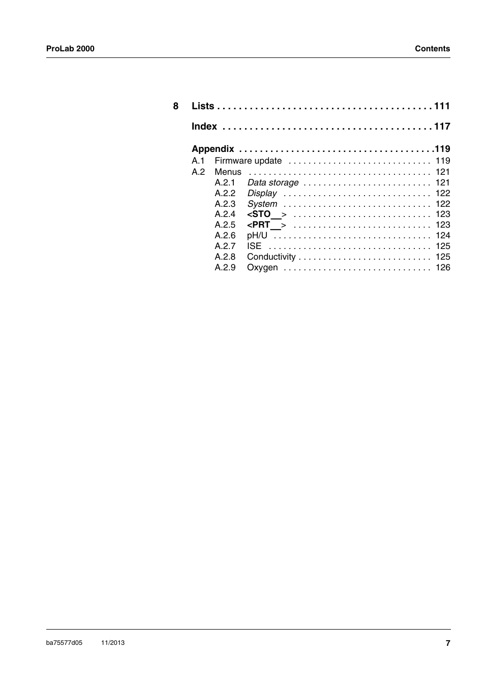 Xylem ProLab 2000 User Manual | Page 7 / 128