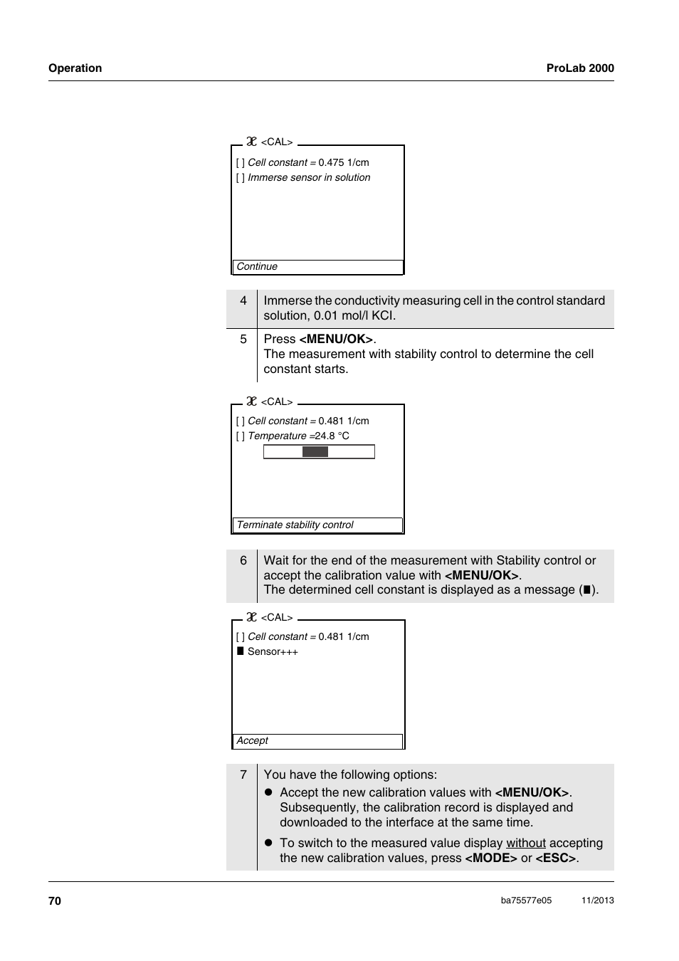 Xylem ProLab 2000 User Manual | Page 70 / 128