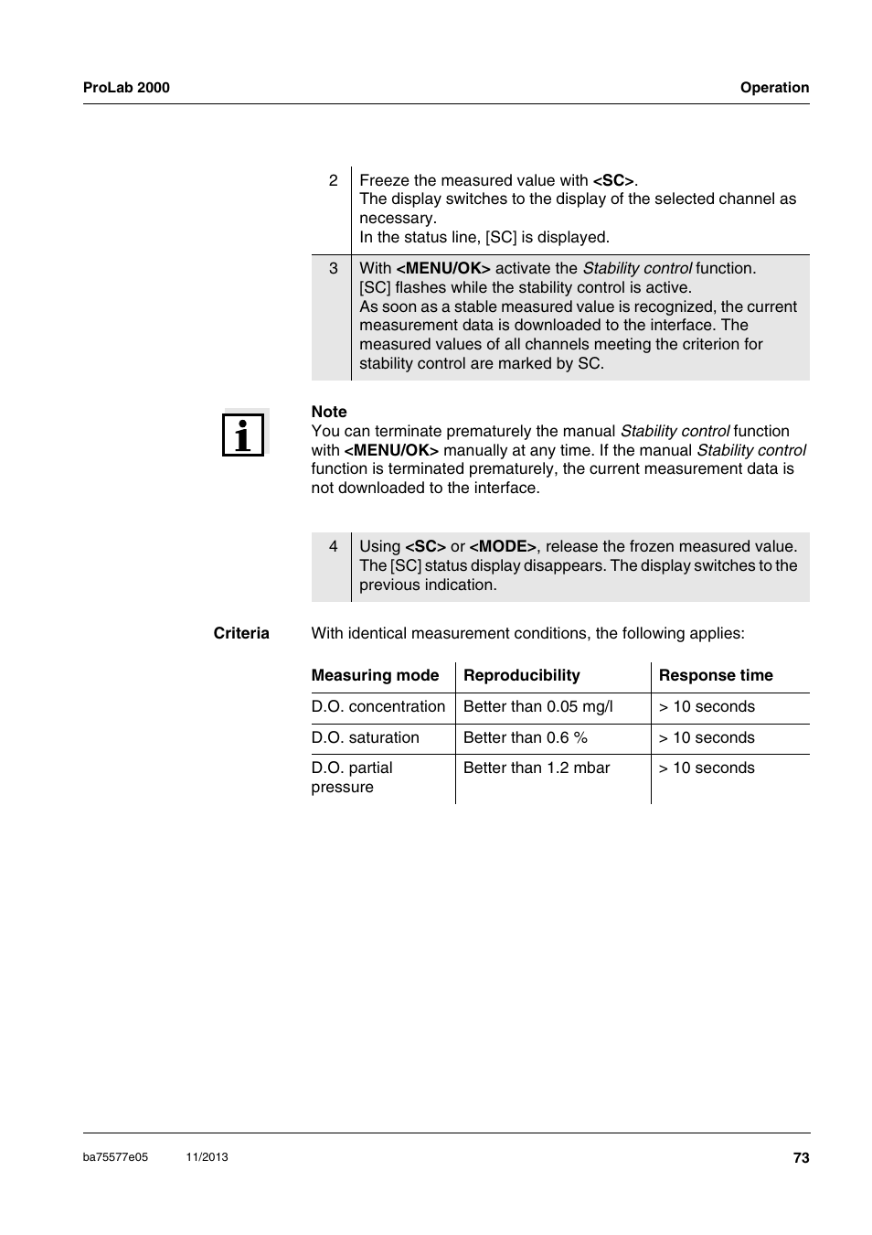 Xylem ProLab 2000 User Manual | Page 73 / 128