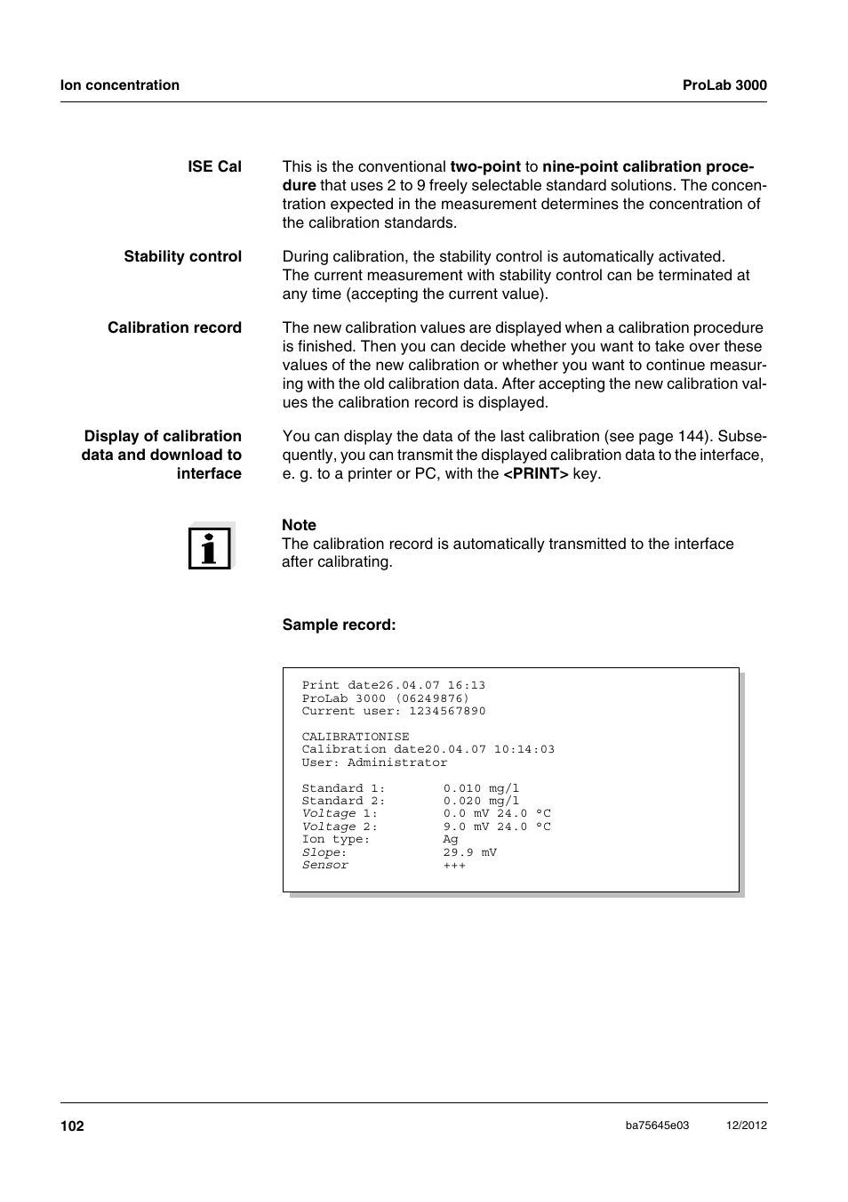 Xylem ProLab 3000 User Manual | Page 102 / 202