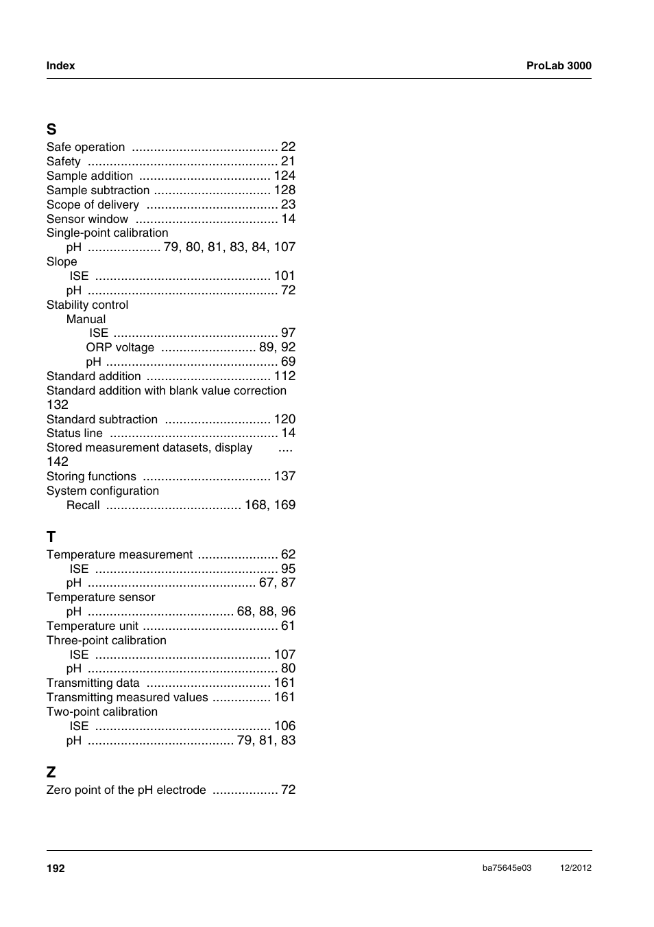 Xylem ProLab 3000 User Manual | Page 192 / 202