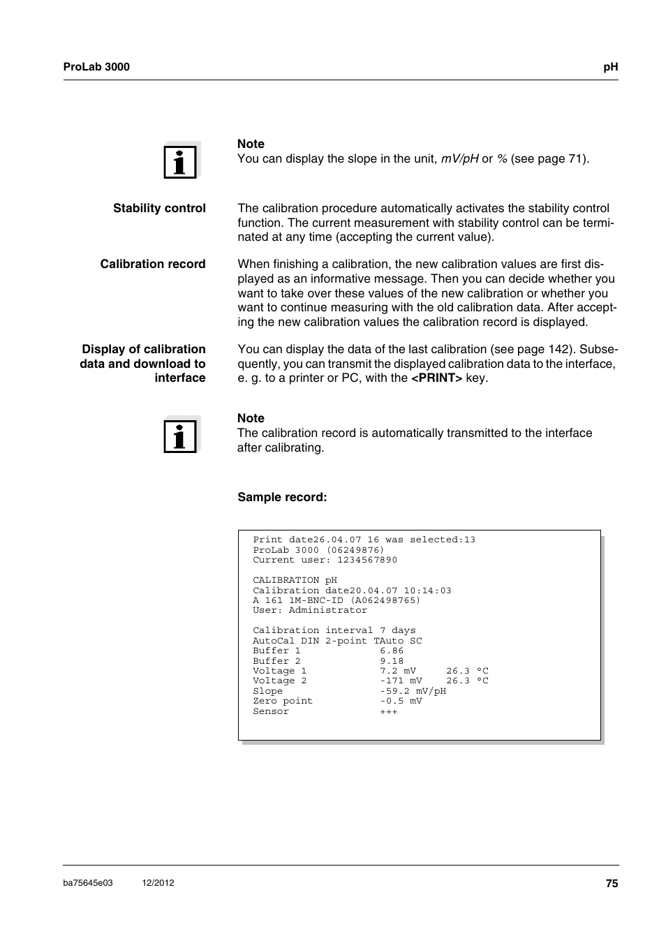 Xylem ProLab 3000 User Manual | Page 75 / 202