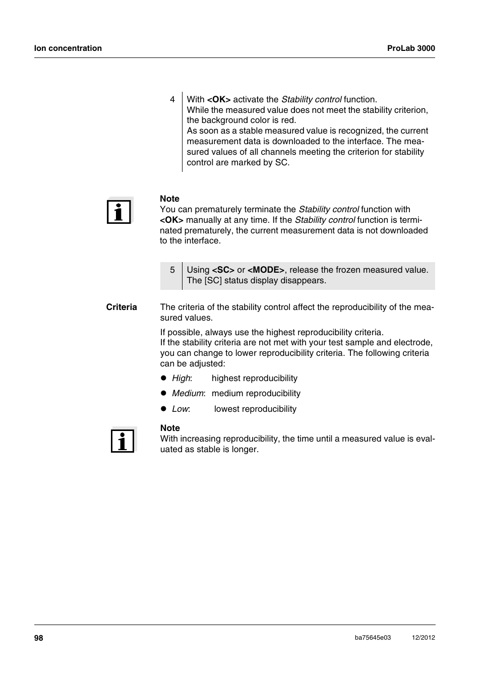 Xylem ProLab 3000 User Manual | Page 98 / 202