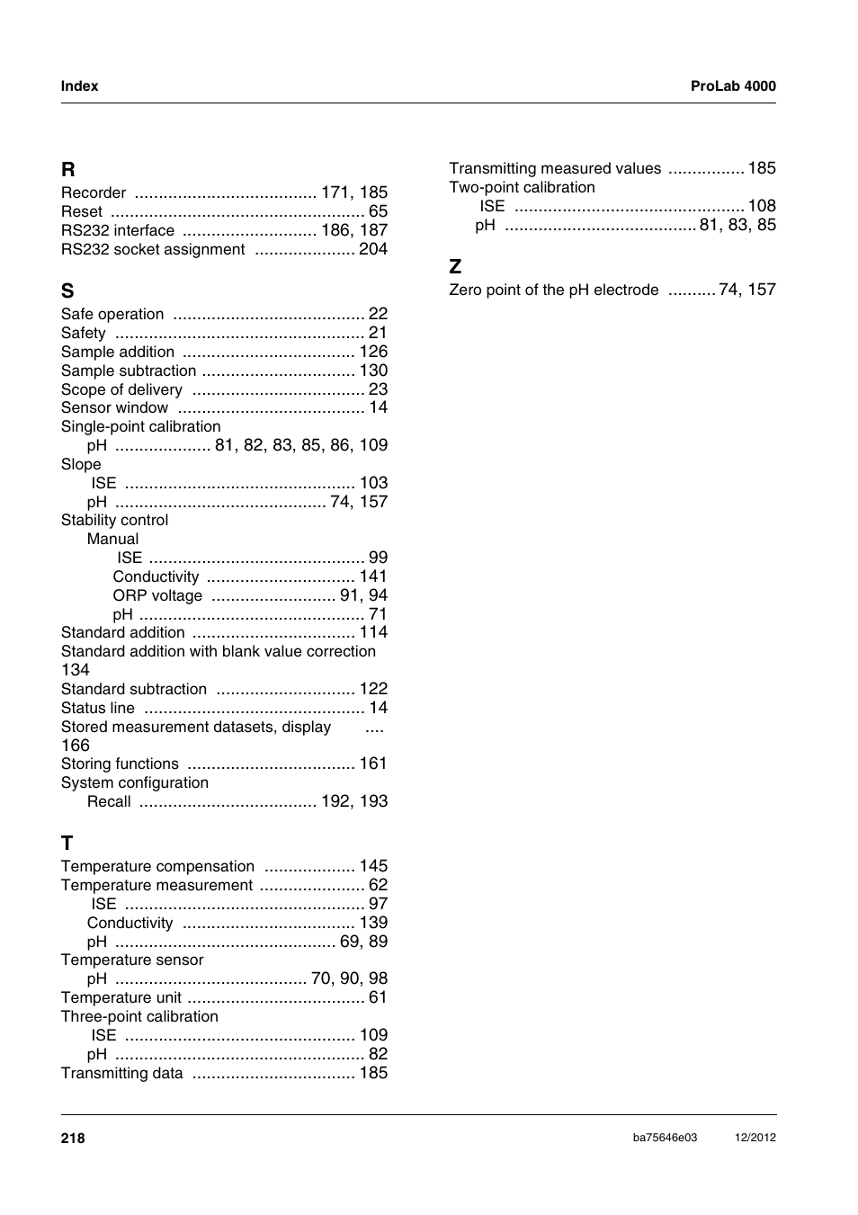 Xylem ProLab 4000 User Manual | Page 218 / 228