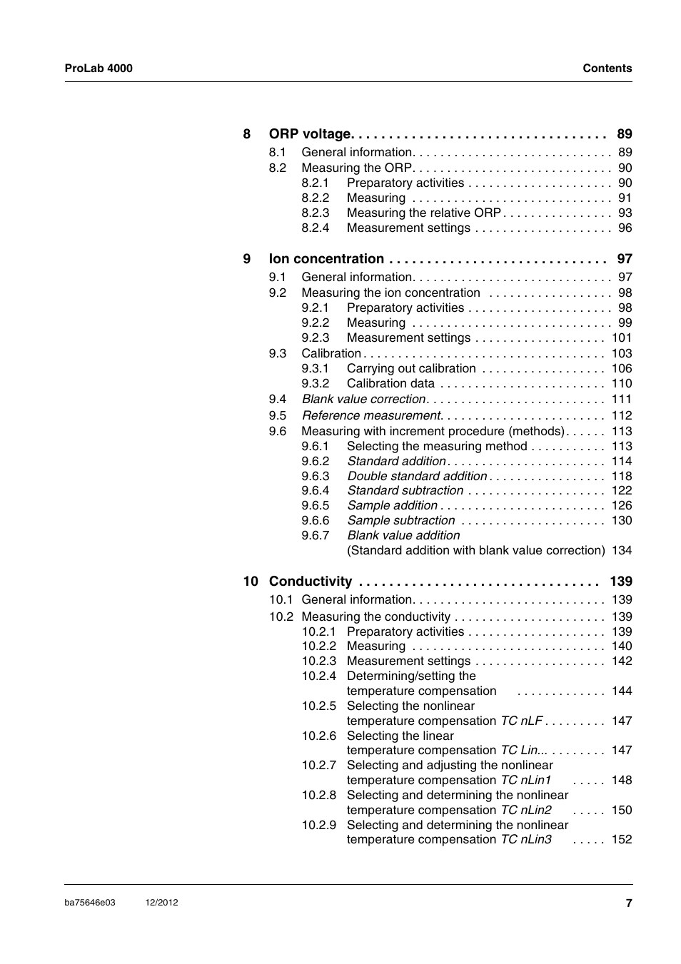 Xylem ProLab 4000 User Manual | Page 7 / 228