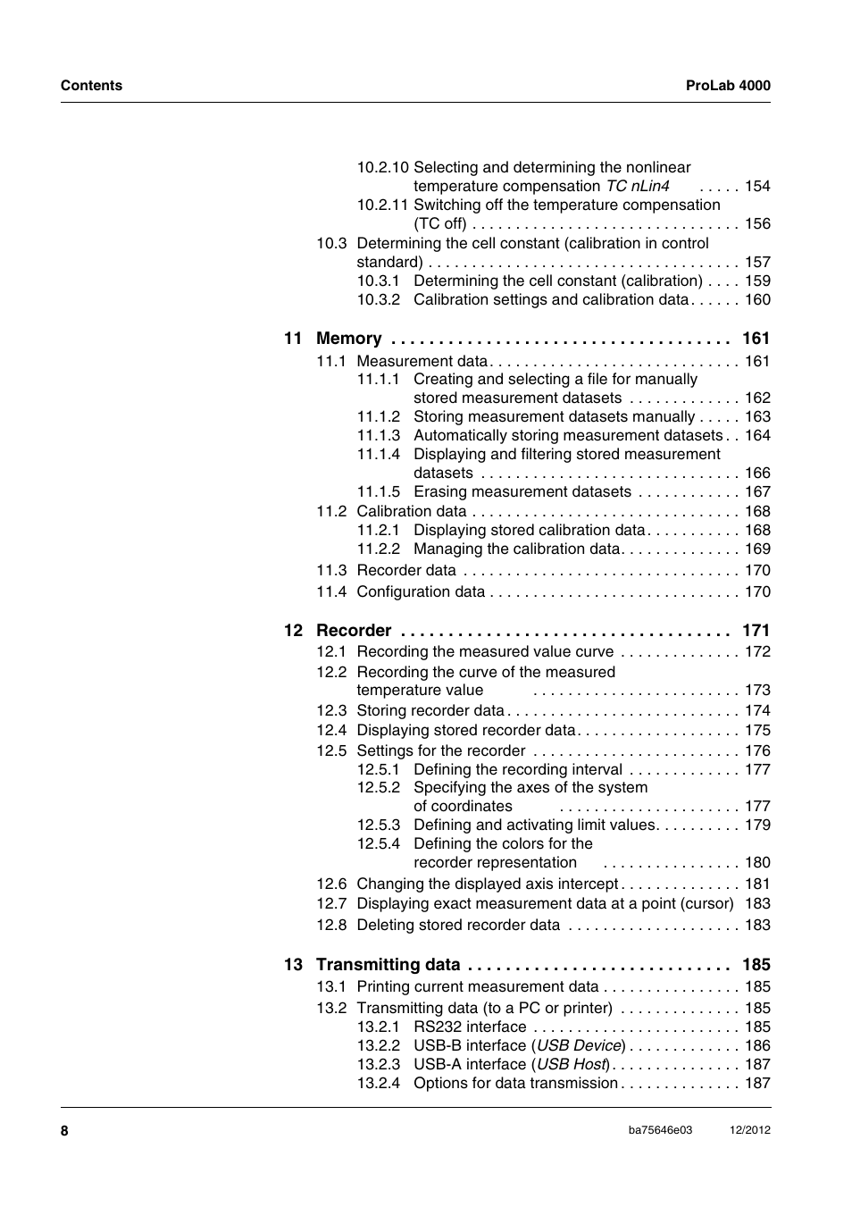 Xylem ProLab 4000 User Manual | Page 8 / 228