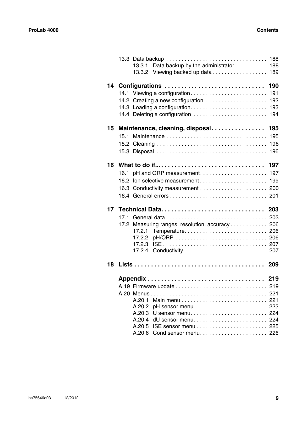 Xylem ProLab 4000 User Manual | Page 9 / 228