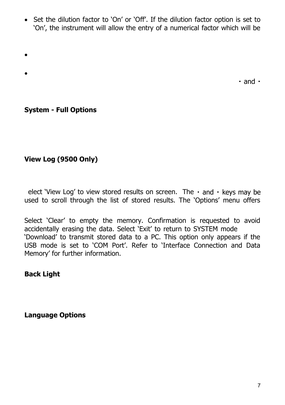 YSI 9300 Photometer User Manual | Page 10 / 143