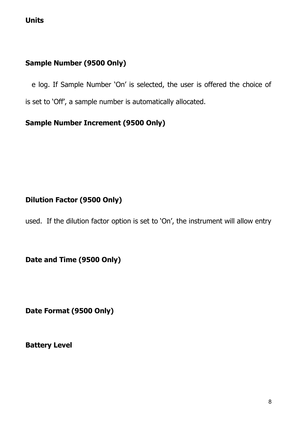 YSI 9300 Photometer User Manual | Page 11 / 143