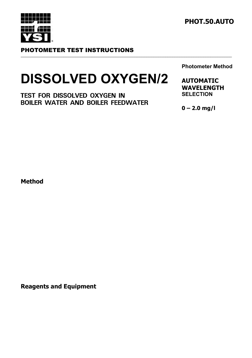 Dissolved oxygen/2 | YSI 9300 Photometer User Manual | Page 125 / 143