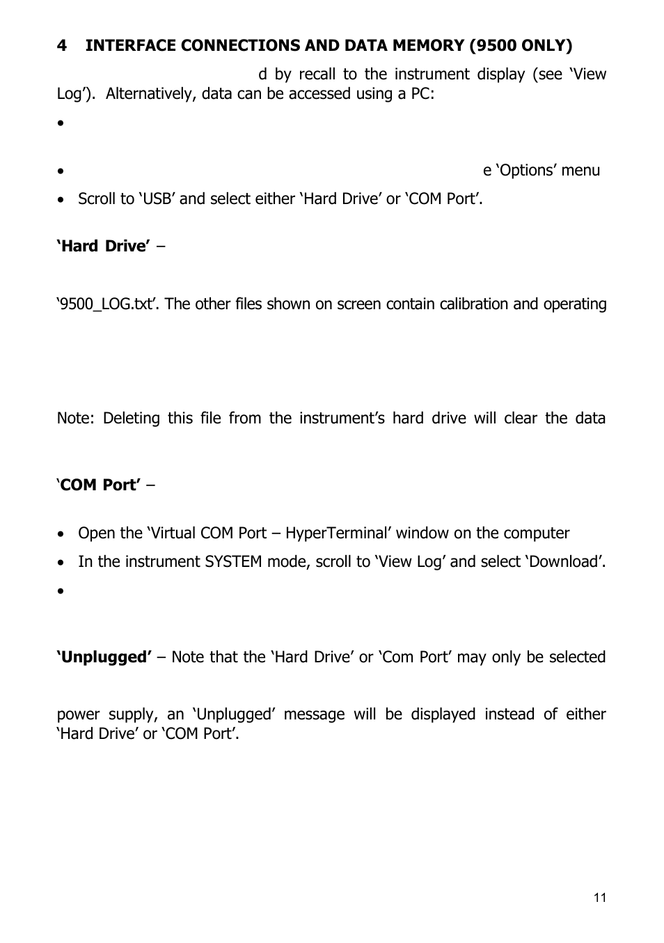 YSI 9300 Photometer User Manual | Page 14 / 143
