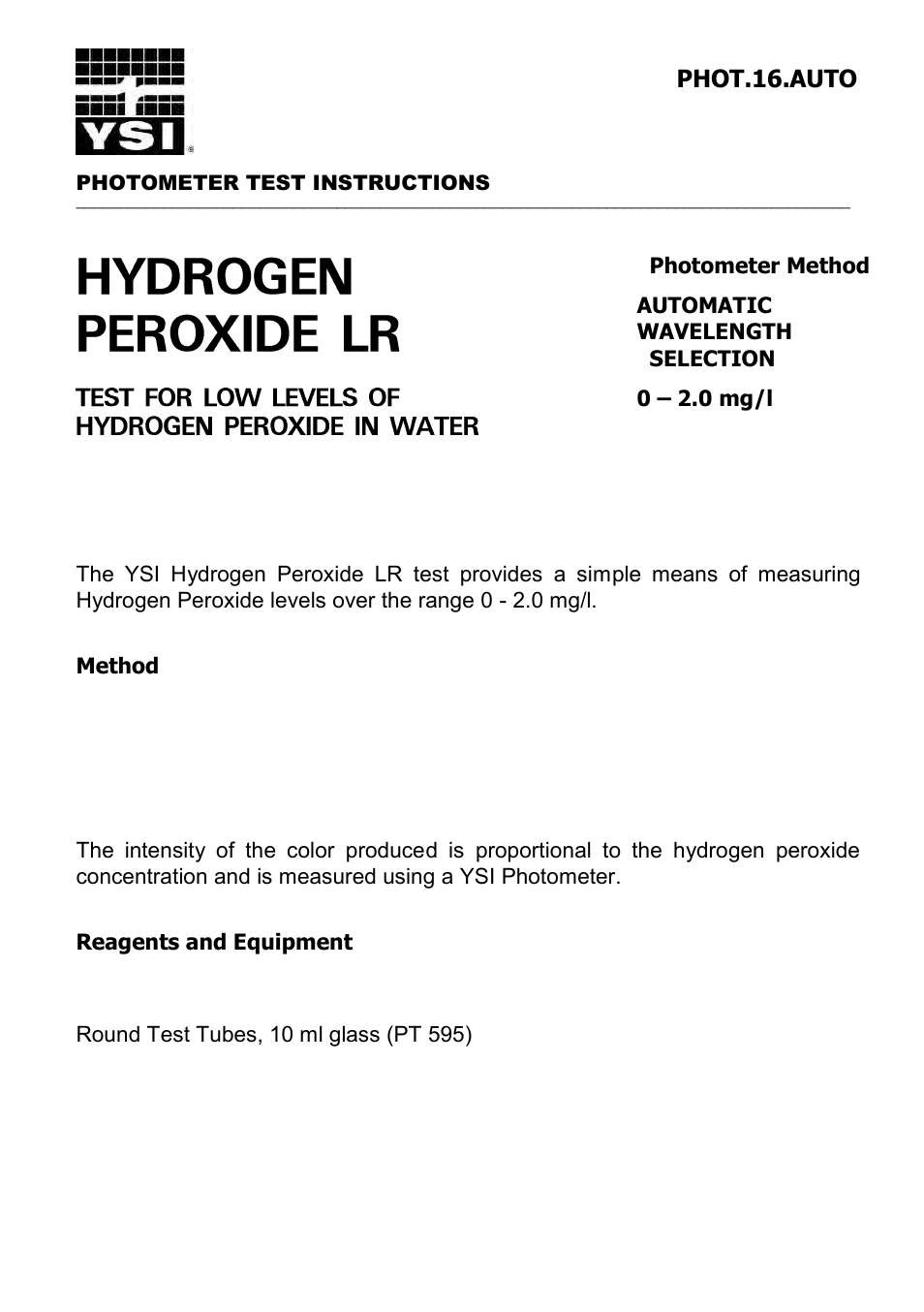 YSI 9300 Photometer User Manual | Page 67 / 143