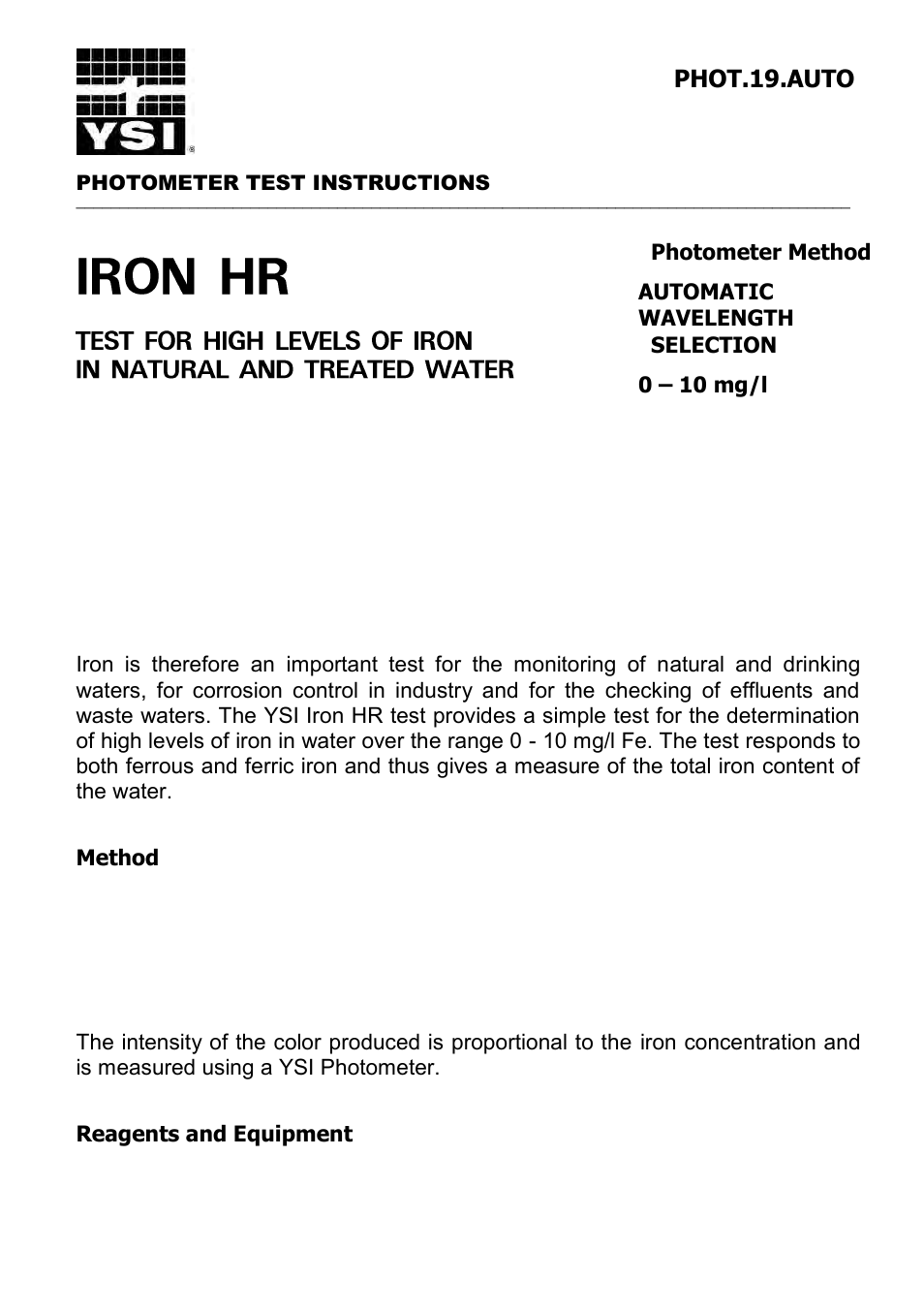 YSI 9300 Photometer User Manual | Page 73 / 143