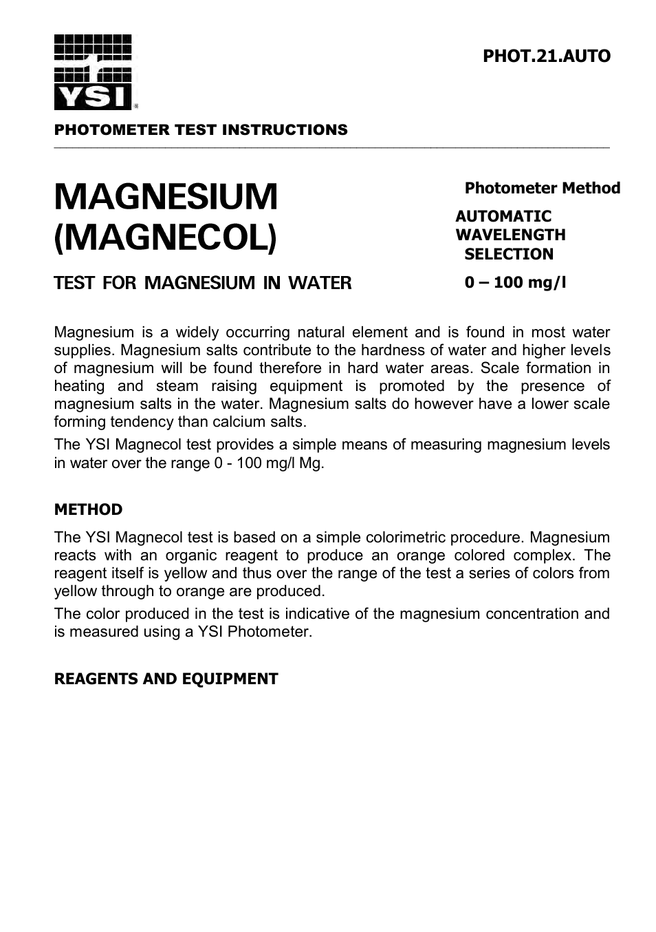 YSI 9300 Photometer User Manual | Page 77 / 143