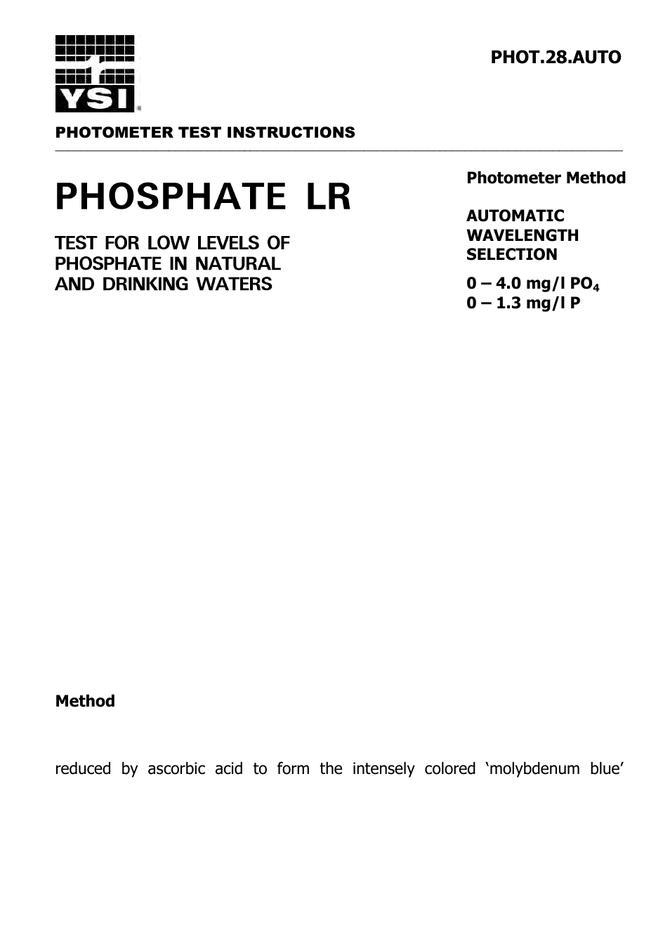YSI 9300 Photometer User Manual | Page 89 / 143