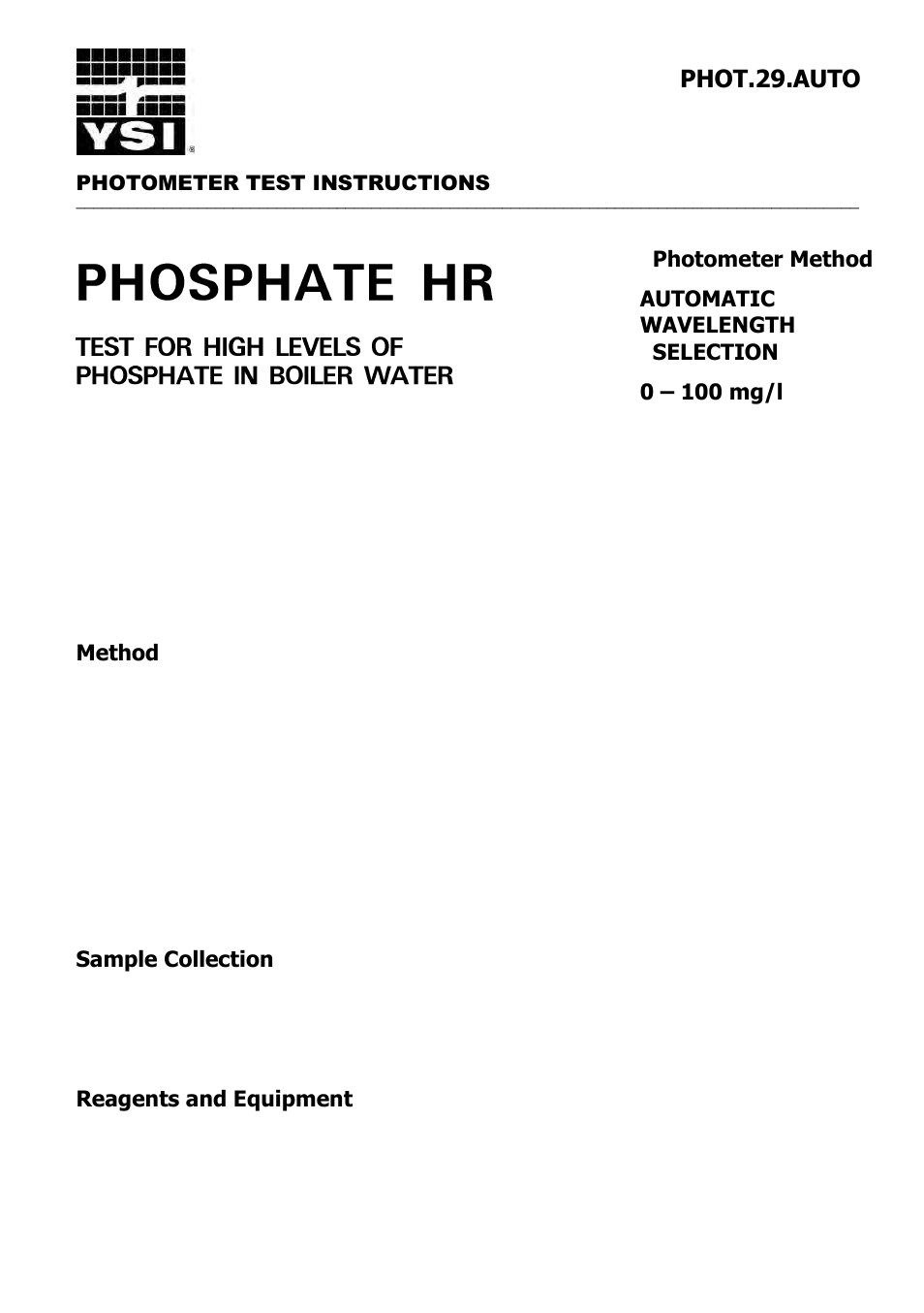YSI 9300 Photometer User Manual | Page 91 / 143