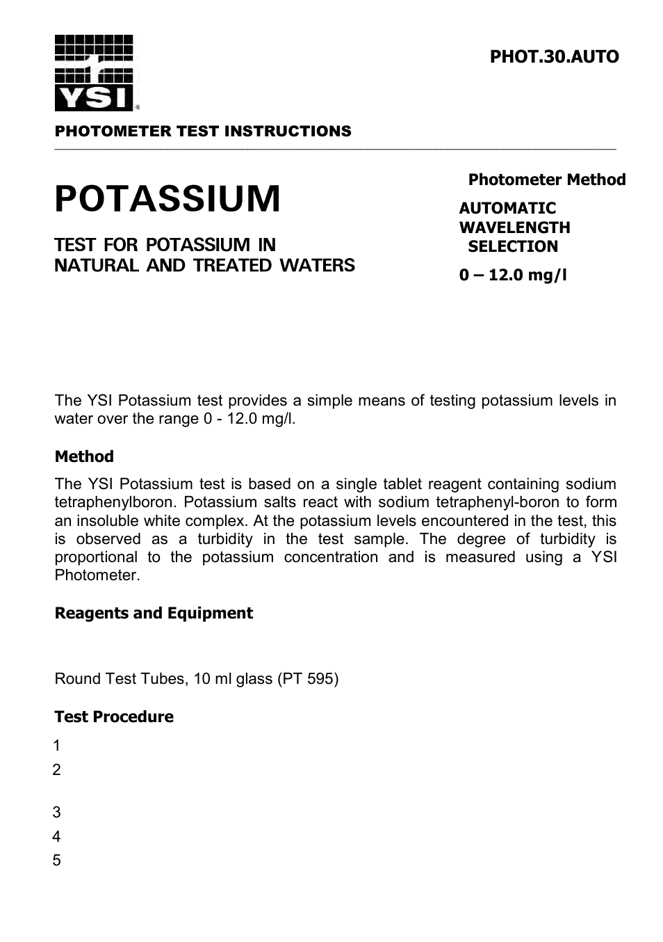 YSI 9300 Photometer User Manual | Page 93 / 143