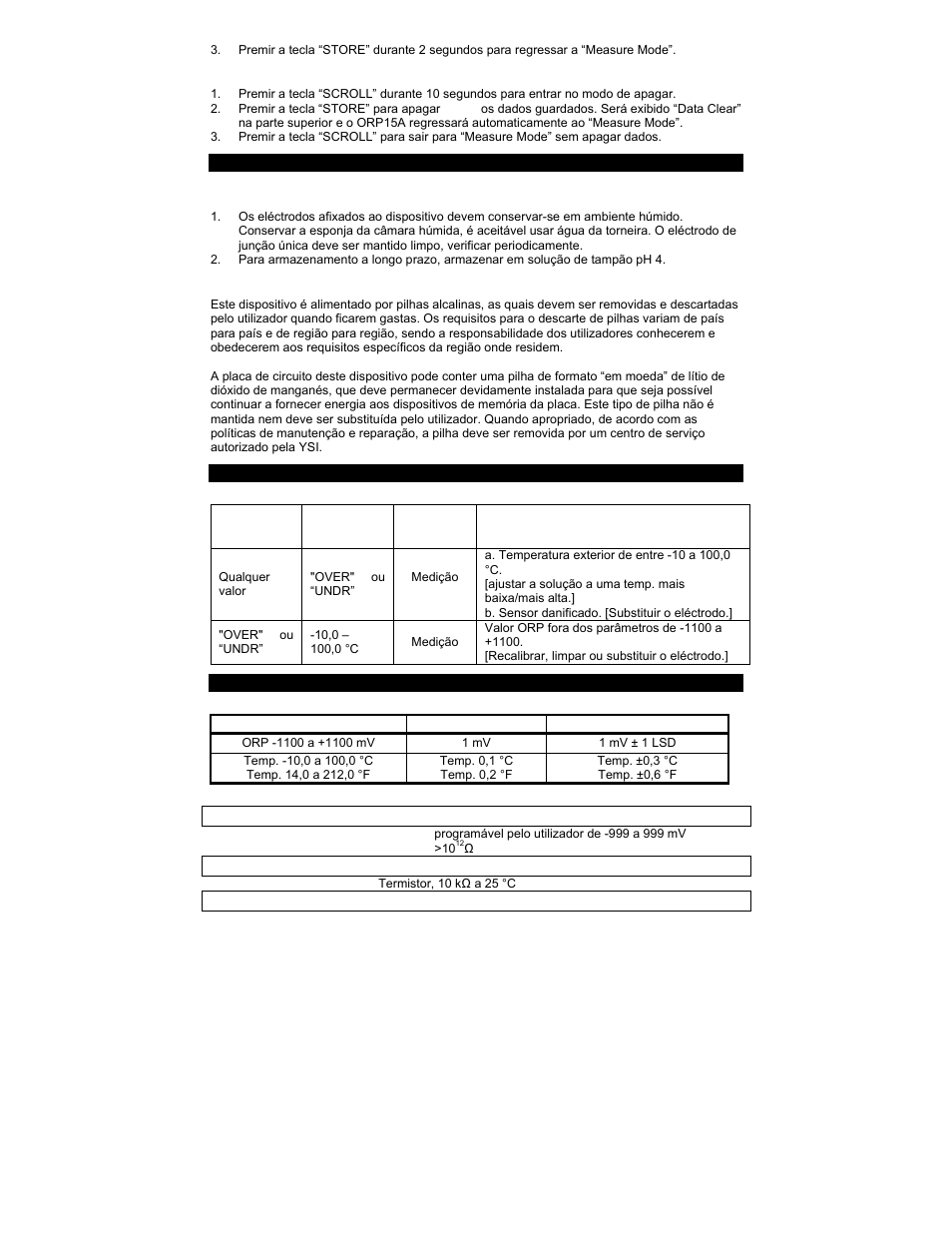 Xylem ORP15A HANDHELD ORP METERS User Manual | Page 11 / 12