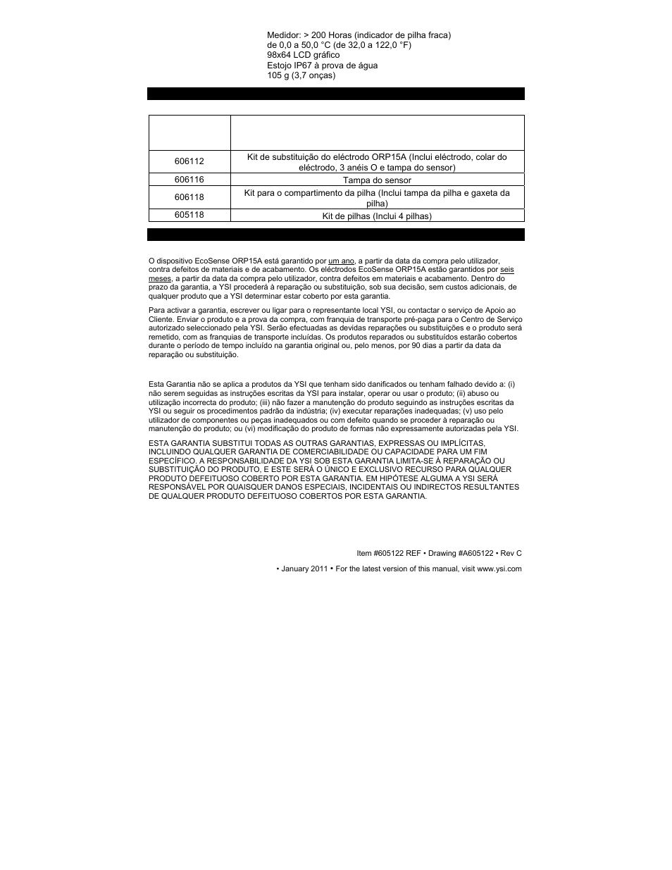 Xylem ORP15A HANDHELD ORP METERS User Manual | Page 12 / 12