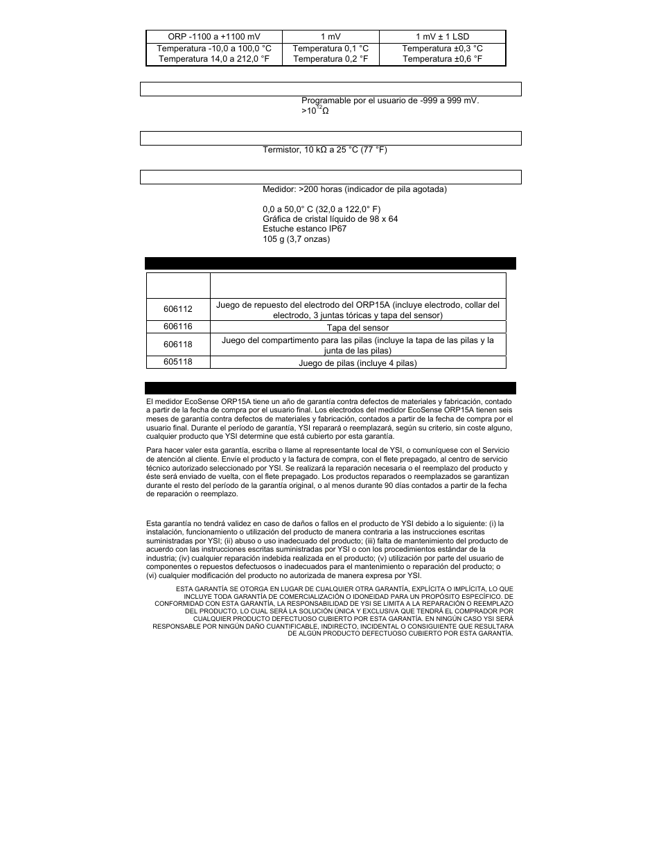 Xylem ORP15A HANDHELD ORP METERS User Manual | Page 8 / 12