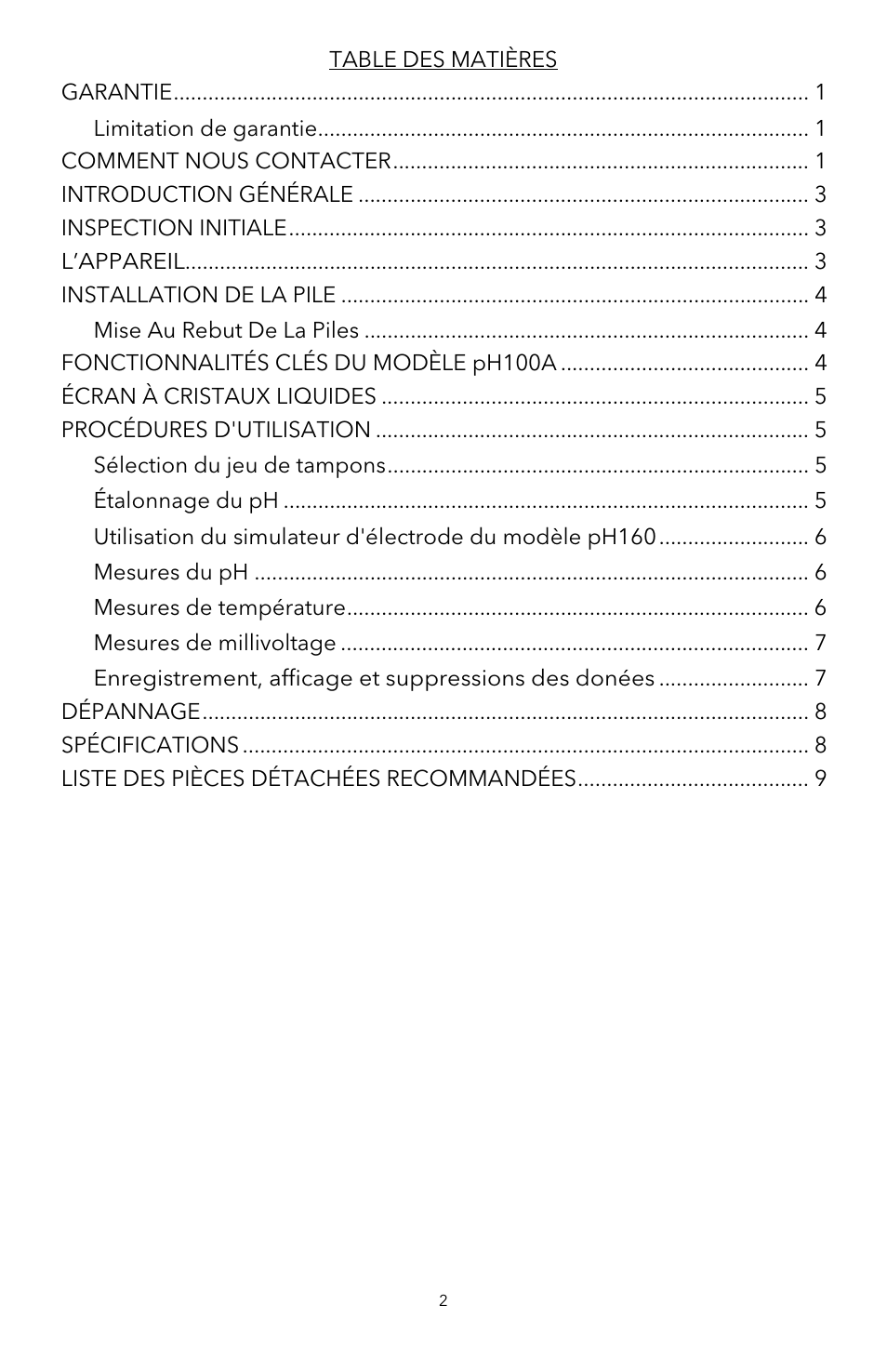YSI pH100A User Manual | Page 12 / 40